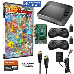 Deluxe Raspberry Pi 4 System with Wireless Controllers and Ultimate Retropie Collection