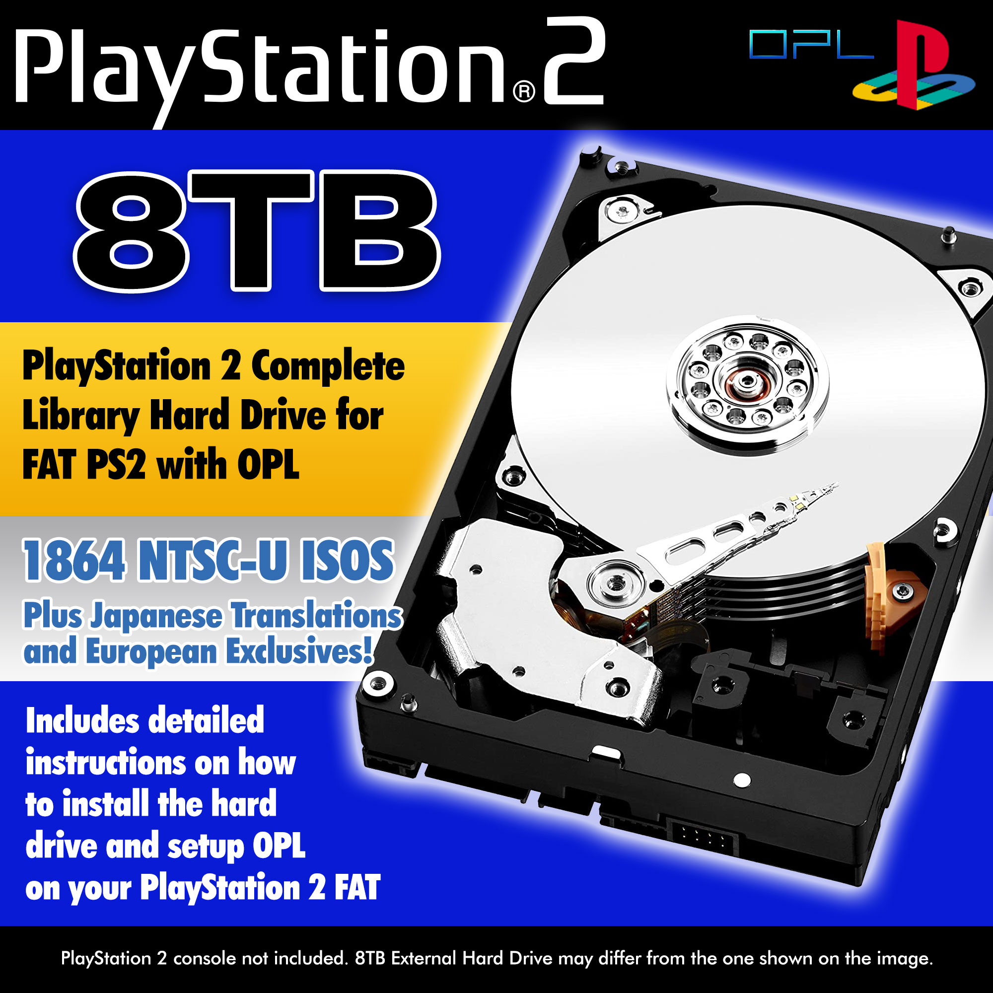 Playstation 2 8tb Internal HD Fully Loaded