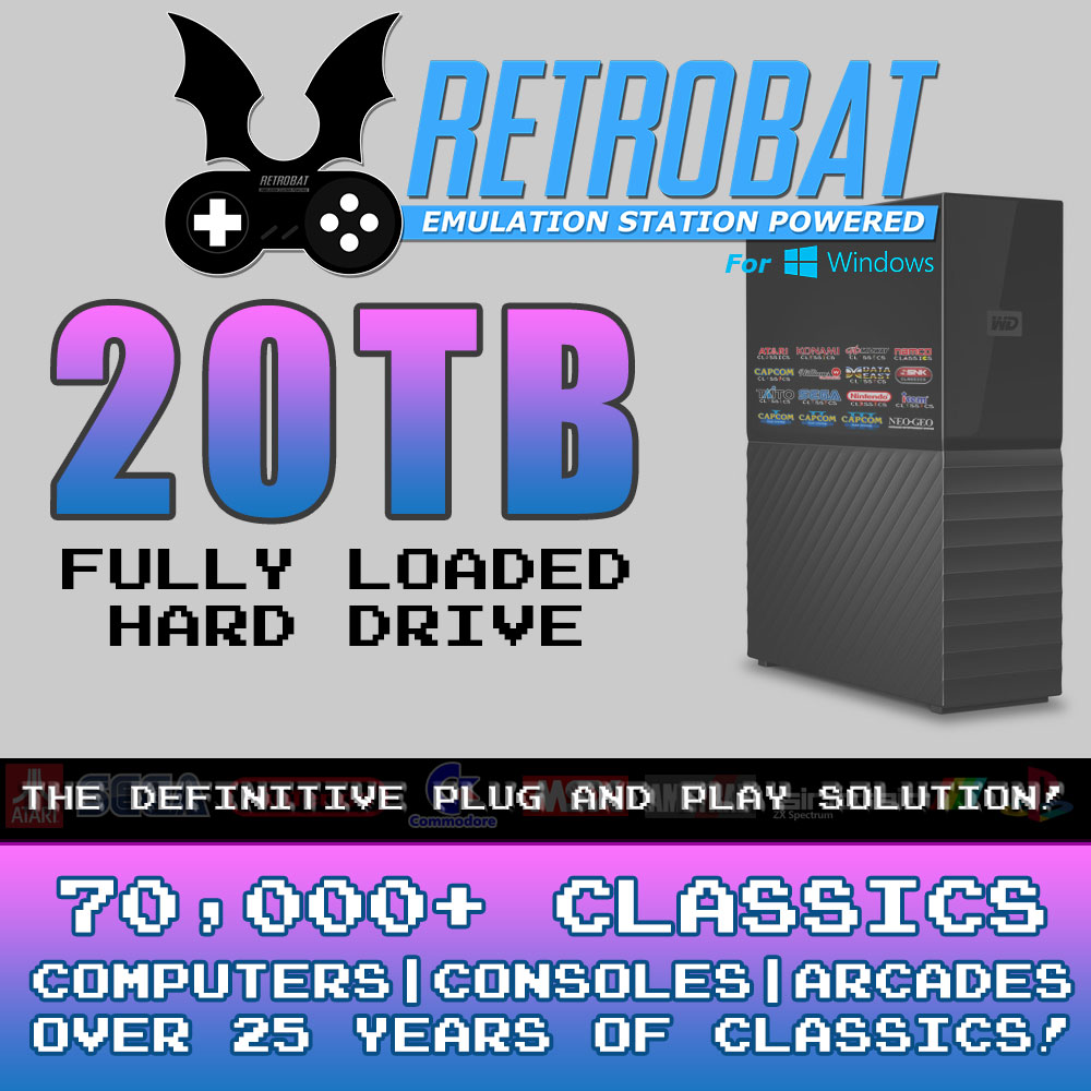 RetroBat 20TB Hard Drive